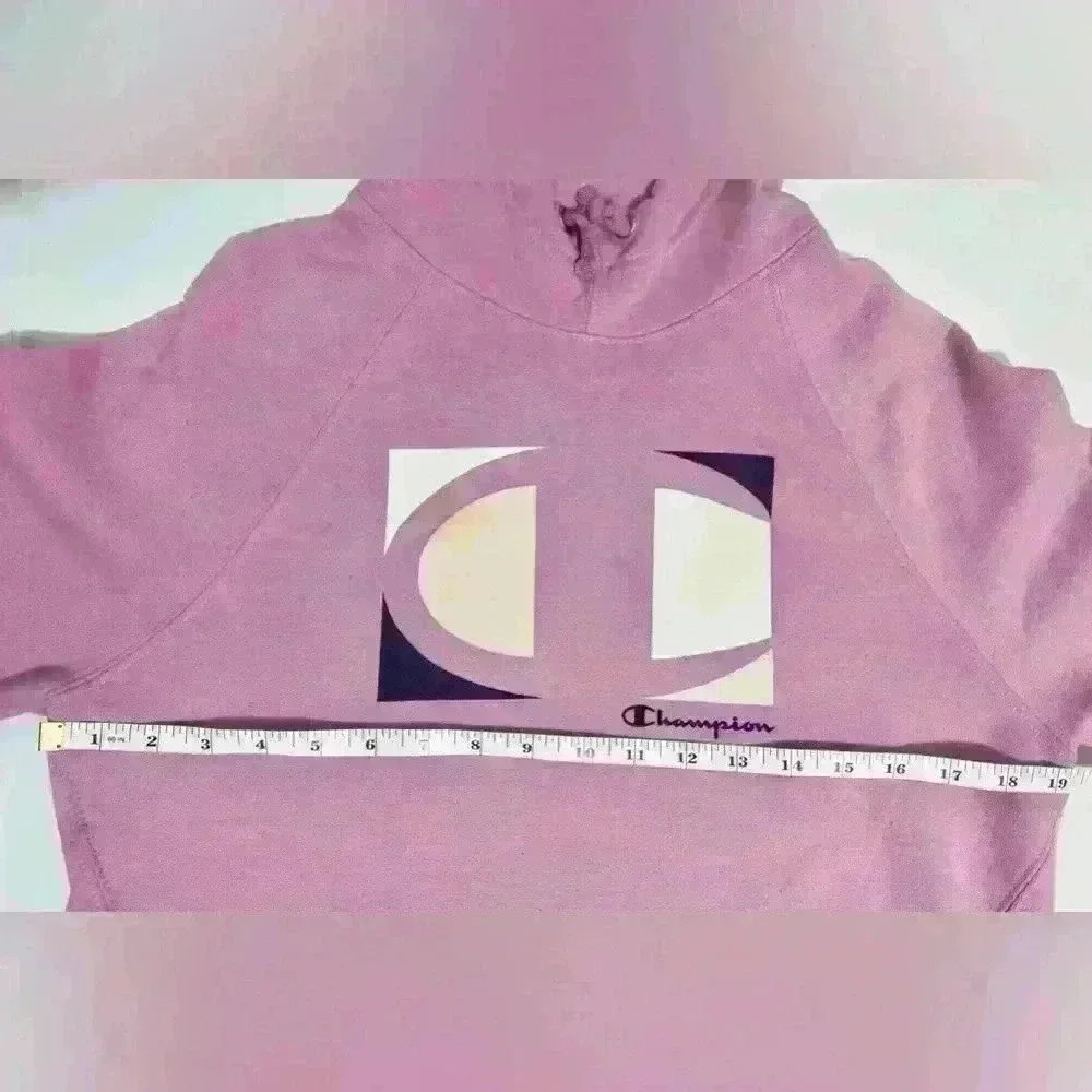 Champion Powerblend Graphic Hoodie, Women’s Size Medium, in color Paper Orchid - Picture 5 of 10